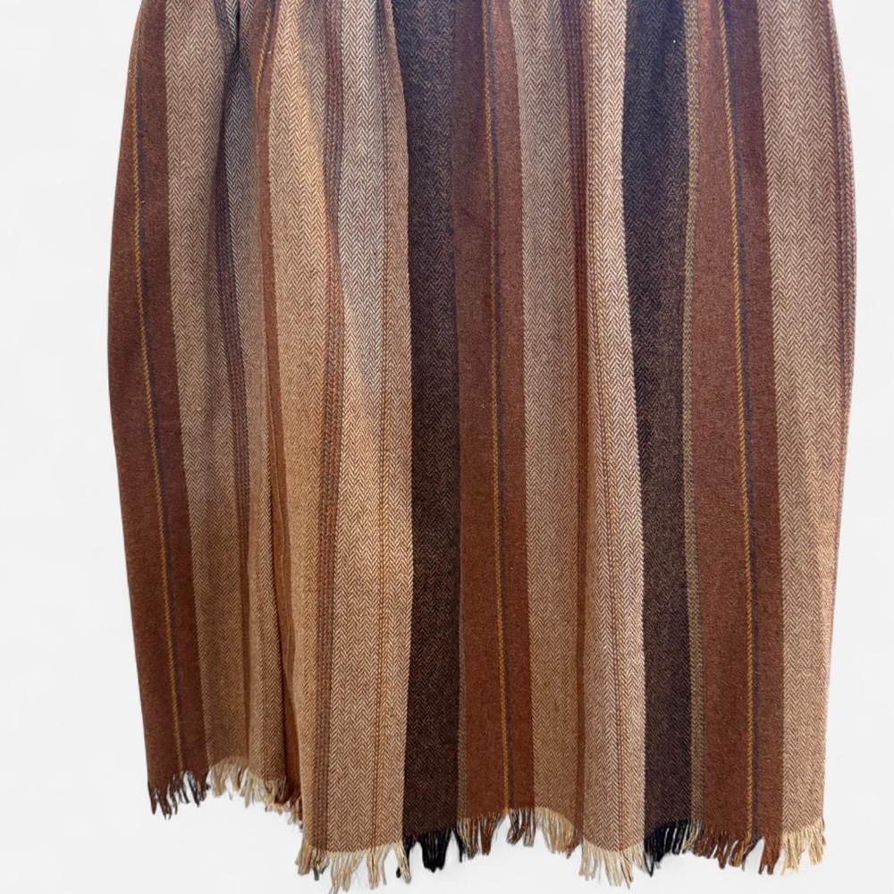 Sears Wool blend Wrap Skirt – Leather Buckle – Striped – Fall/Winter Classic